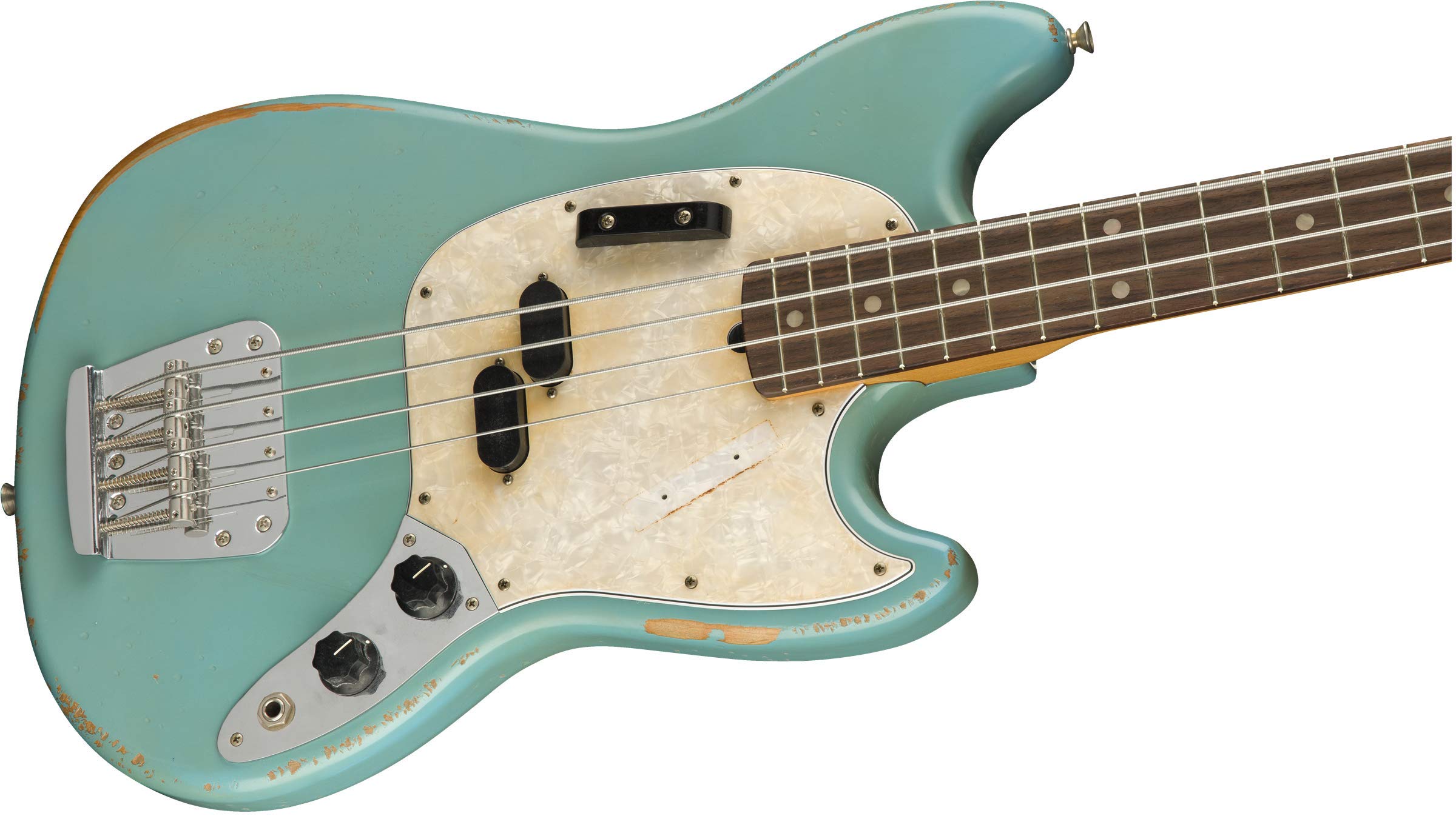 Fender JMJ Road Worn Mustang Bass, Faded Daphne Blue, Rosewood Fingerboard $945 on Amazon.com