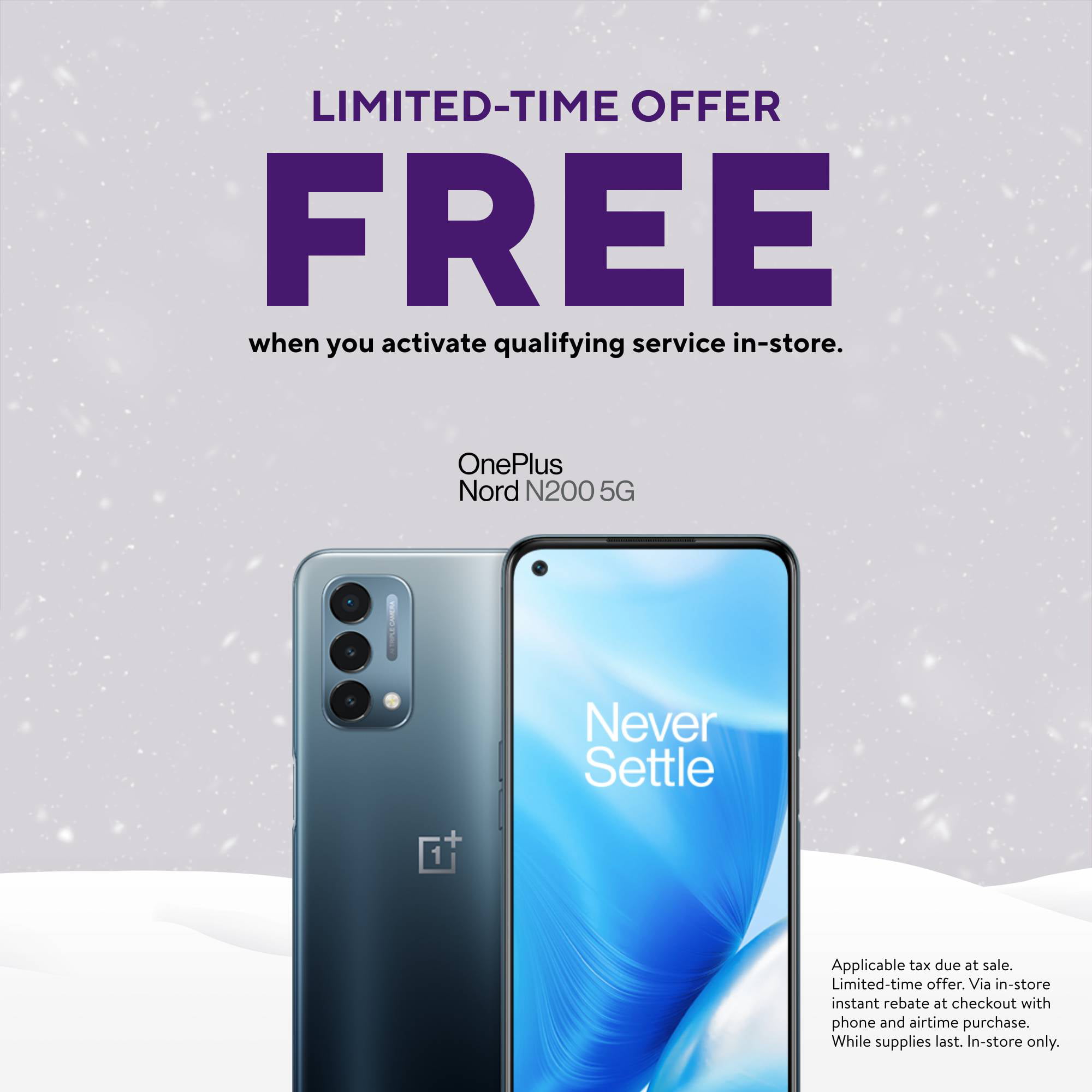 Metro by T-Mobile OnePlus Nord N200, 5G Prepaid Smartphone FREE after activation