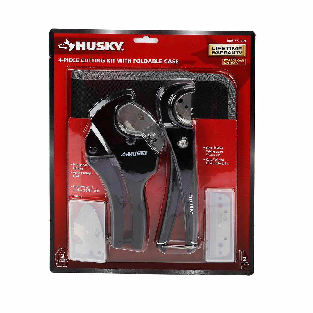 YMMV - Husky 4-Piece PVC Cutting Kit w/ Pouch and Replacement Blades @ Home Depot $14.98 Clearanced