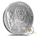2016 1 oz Congo Silver Lion @ Spot - Provident Metals (Limit 3)