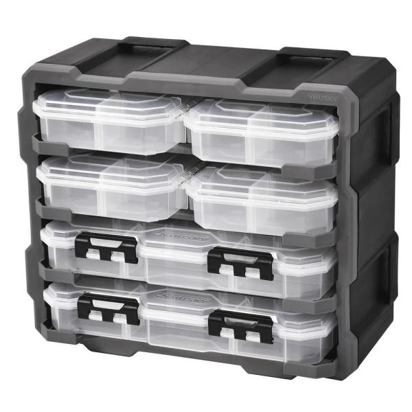 Husky 38 Compartment Rack With 6 Small Parts Organizer 9 98