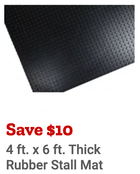 4 ft. x 6 ft. Thick Rubber Stall Mat Memorial Day Sale -$10 $46.99