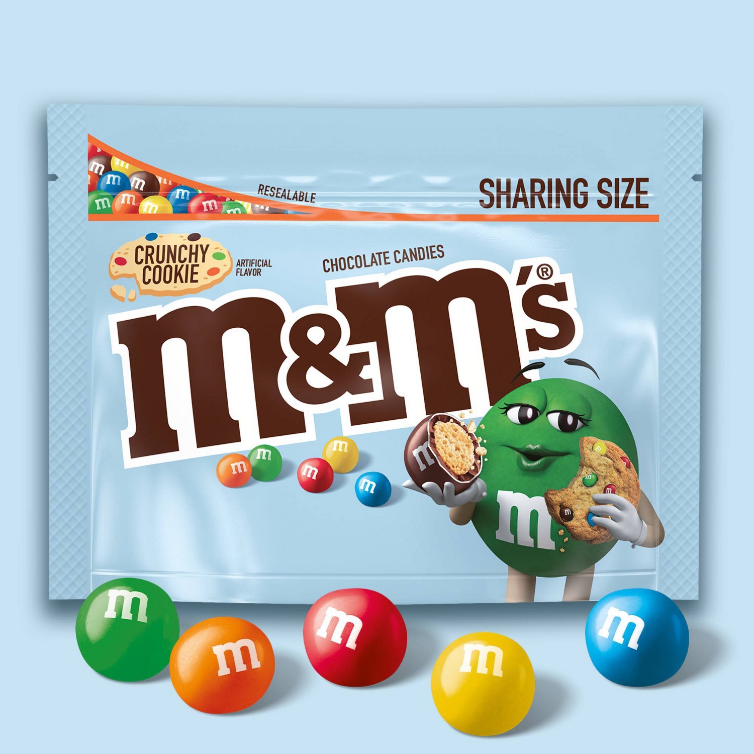 M&Ms Crunchy Cookie Milk Chocolate Candy, Sharing Size – 7.4oz $2.79