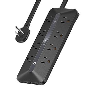 Anker 12-in-1 USB-C Flat Plug Power Strip w/ 5' Cord (8x AC, 2x USB-C, 2x USB-A) 