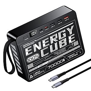 70,000mAh MOVE SPEED Power Bank, 35W Total Output, 5 Ports $30 + Free Shipping