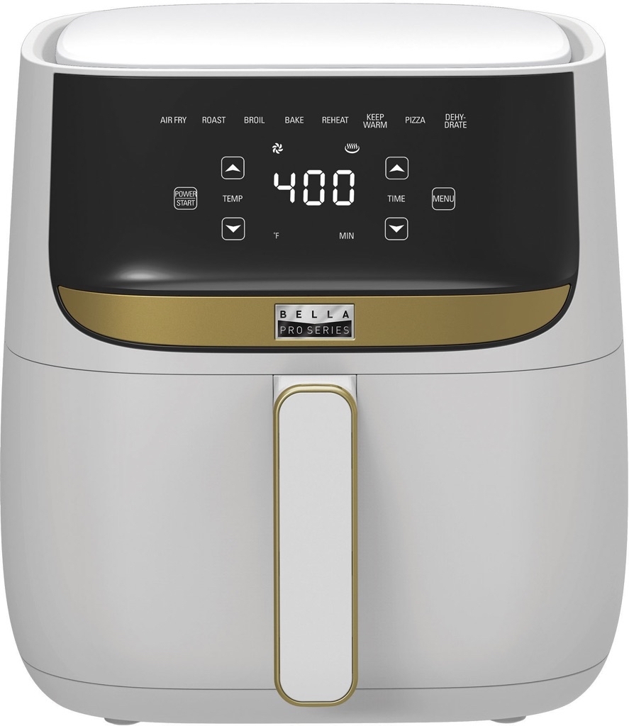 Bella Pro Series 6-qt. Digital Air Fryer with Matte Finish Matte White with Gold Accents 90152 - $49.99 at Best Buy