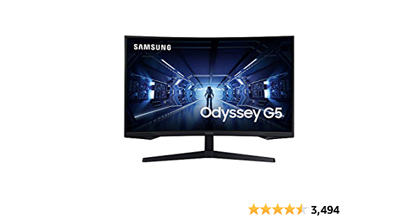 Prime membwrs: SAMSUNG 32-Inch Odyssey G5 Gaming Monitor, Curved Screen, 144Hz, QHD  - $294.99