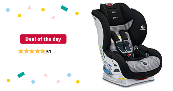 Deal of the day: Britax Marathon ClickTight Convertible Car Seat, Dual Comfort Grey - Moisture Wicking & Ventilating Fabric [Amazon Exclusive] - $224