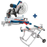 Bosch GCM12SD 15 Amp 12 in. Corded Dual-Bevel Sliding Glide Miter Saw Combo Kit with Bonus Gravity Rise Wheeled Miter Saw Stand $599
