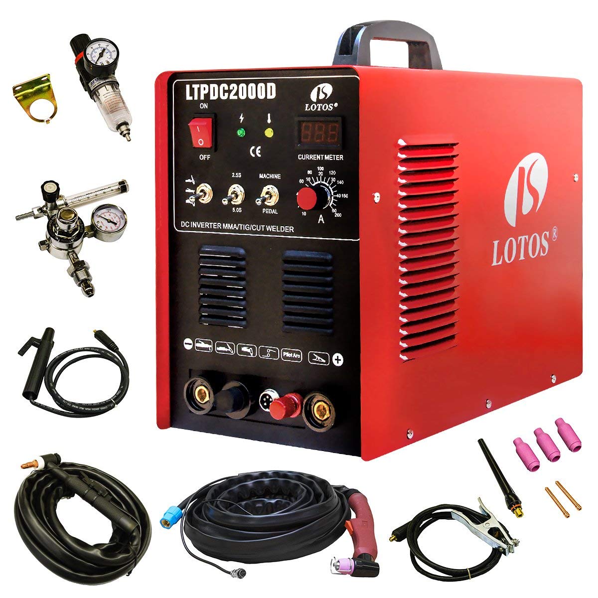 Lotos LTPDC2000D Plasma Cutter Tig Stick Welder 3 in 1