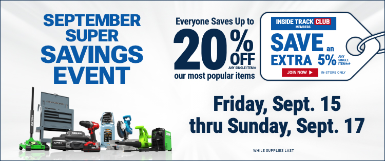 Harbor Freight Everyone saves on most popular items up to 20%, ITC saves 5% more 9/15/23 - 9/17/23