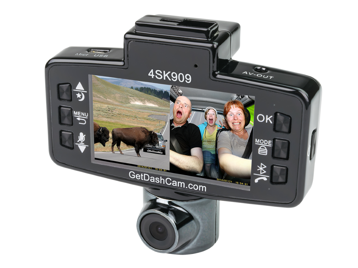 The Original Dash Cam 4SK909X Twister X, Dual Lens Dash Cam, 360 Degree, 2.7&amp;quot; Display, Hands Free Bluetooth calling, Infrared LED for night viewing. $39.99 @ NeweggFlash