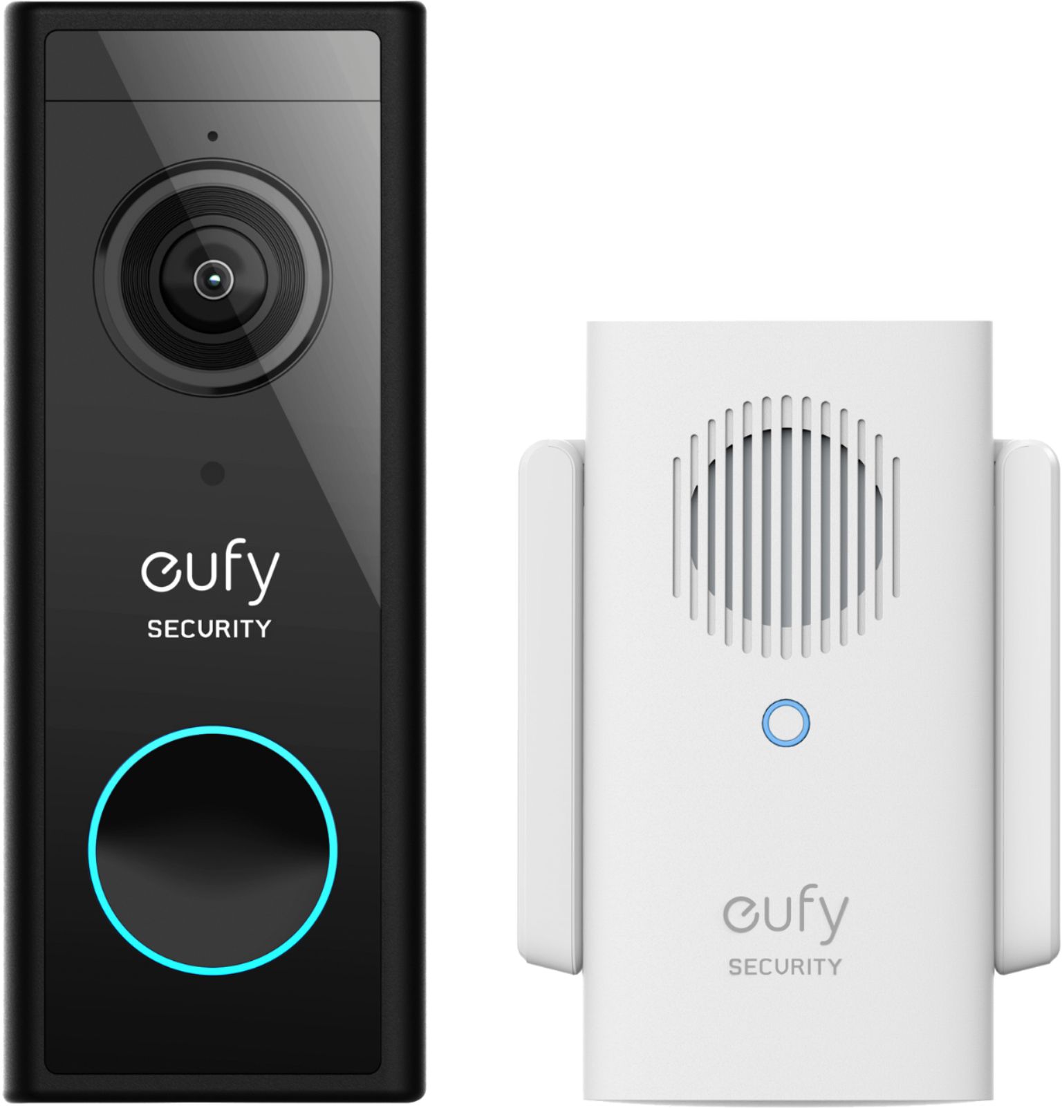eufy - Smart Wi-Fi 2k Video Doorbell(Battery) w/ Chime - Wired/Battery Operated with Google Assistant and Amazon Alexa $119.99