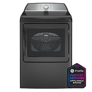 YMMV Open Box GE Profile - 7.4 Cu. Ft. Smart Electric Dryer with Sanitize Cycle and Sensor Dry - Diamond Gray from $427.99 at Best Buy