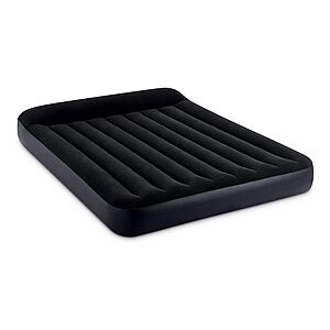 INTEX 64149ED Dura-Beam Standard Pillow Rest Air Mattress: Fiber-Tech – Queen Size – Built-in Electric Pump – 10in Bed Height – 600lb Weight Capacity $28.99