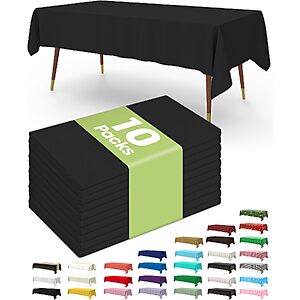 Amazon Haul: 10 Pack Pureegg Plastic Tablecloths, Disposable 54 x 108 Inch Halloween Party Decorations, Halloween Tablecloths - $4.99