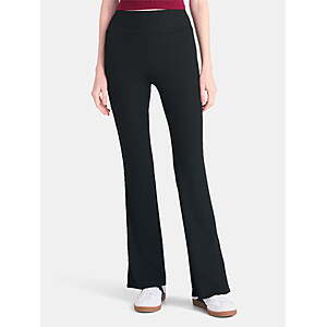 Select Walmart Stores: No Boundaries Women's Ribbed Flare Pants (Black) $1.90 [Limited Sizes]