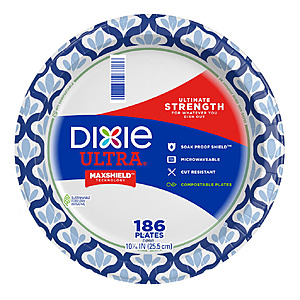 Costco Stores: 186-Ct Dixie Ultra 10" Paper Plates $16 (In-Store Only)
