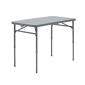 40" x 20" Mainstays Adjustable Height Centerfold Folding Table (Gray) $29.95 