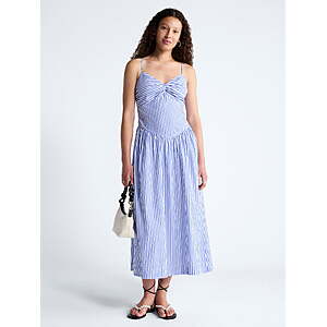 Free Assembly Women's Twist Front Sleeveless Maxi Dress with Drop Waist, Sizes L-XXL - $8.09