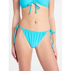 No Boundaries Low Waist Side Tie Bikini Bottoms, Women's XXS-XXL $2.70