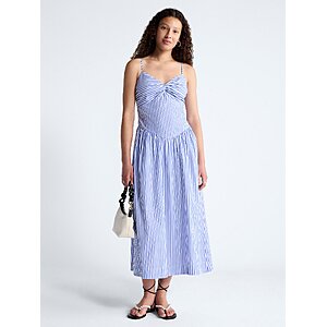 Free Assembly Women's Twist Front Sleeveless Maxi Dress with Drop Waist, Sizes L-XL ONLY $8.09