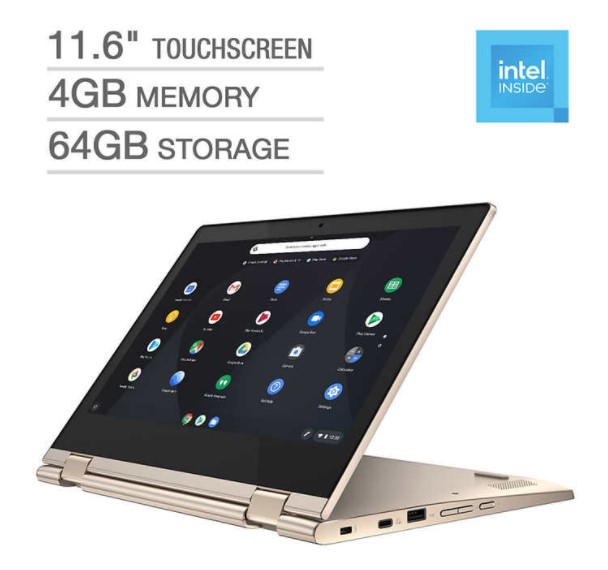Lenovo Flex 3 11.6" 2-in-1 Touchscreen Chromebook - Intel Celeron N4020 - 1366 x 768p $200