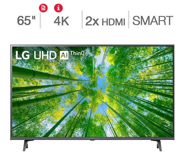 LG 65" Class - UQ8000 Series - 4K UHD LED LCD TV $449.99 (for Costco members)