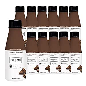 Soylent Complete Nutrition Gluten-Free Vegan Protein Meal Replacement Shake, Creamy Chocolate, 14 Oz, 12 Pack $28 - YMMV