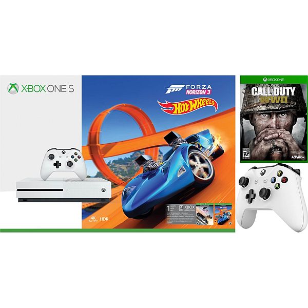 Microsoft Xbox One S 500GB Forza Horizon 3 with Call of Duty: WWII Bundle - AAFES (Military Only) $189