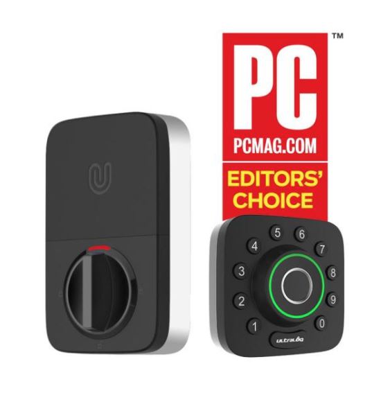 U-Bolt Pro 6-in-1 Bluetooth Enabled Fingerprint and Keypad Smart Lock Deadbolt Plus Bridge WiFi Adapter $179