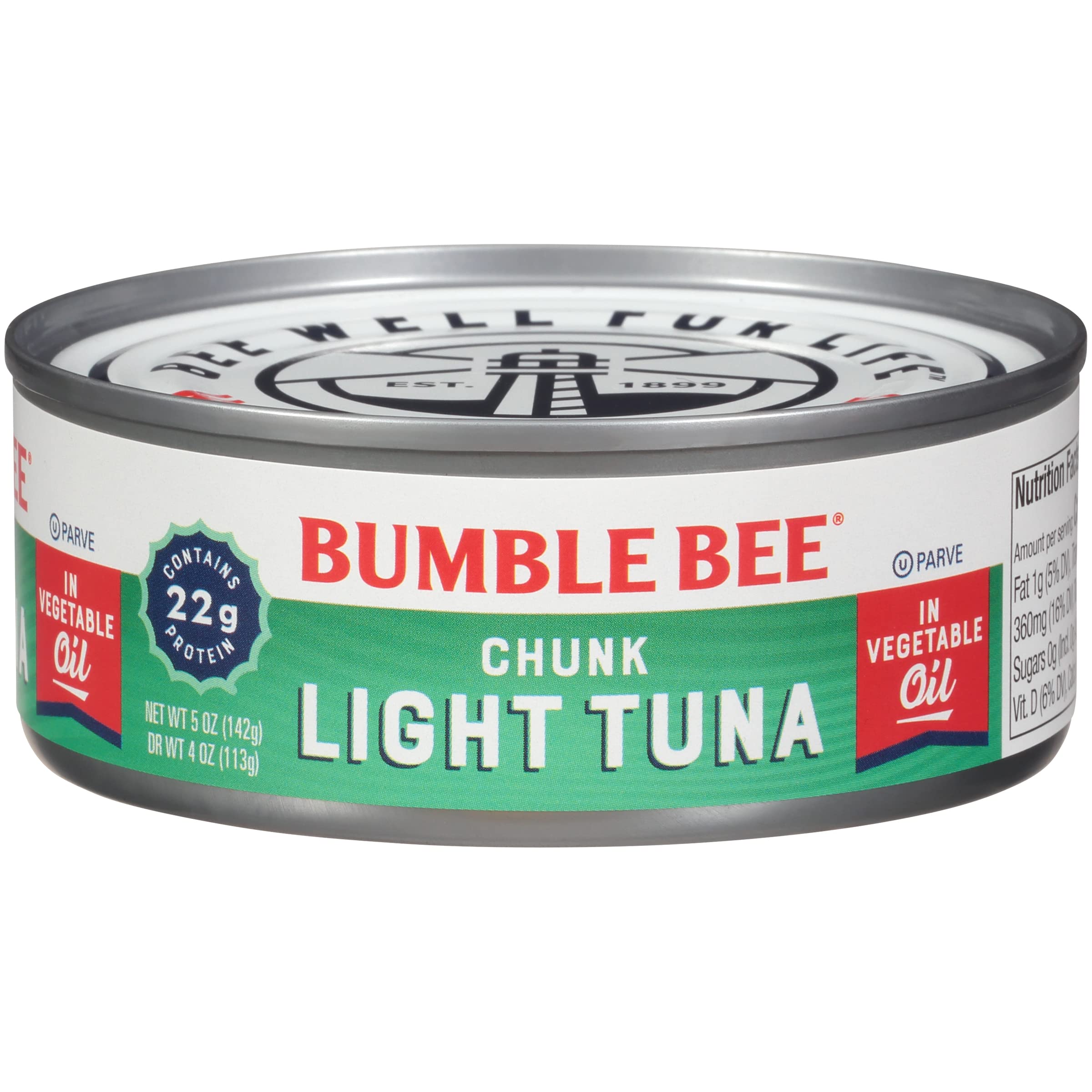 Bumble Bee Chunk Light Tuna in Oil, 5 oz Cans (Pack of 24) - $19.86