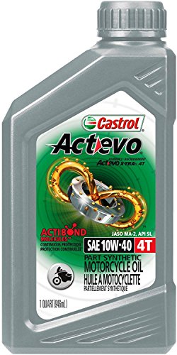 Castrol Actevo 10W-40 Motorcycle Oil - 1 Quart Bottle (Pack of 6) - $29.21