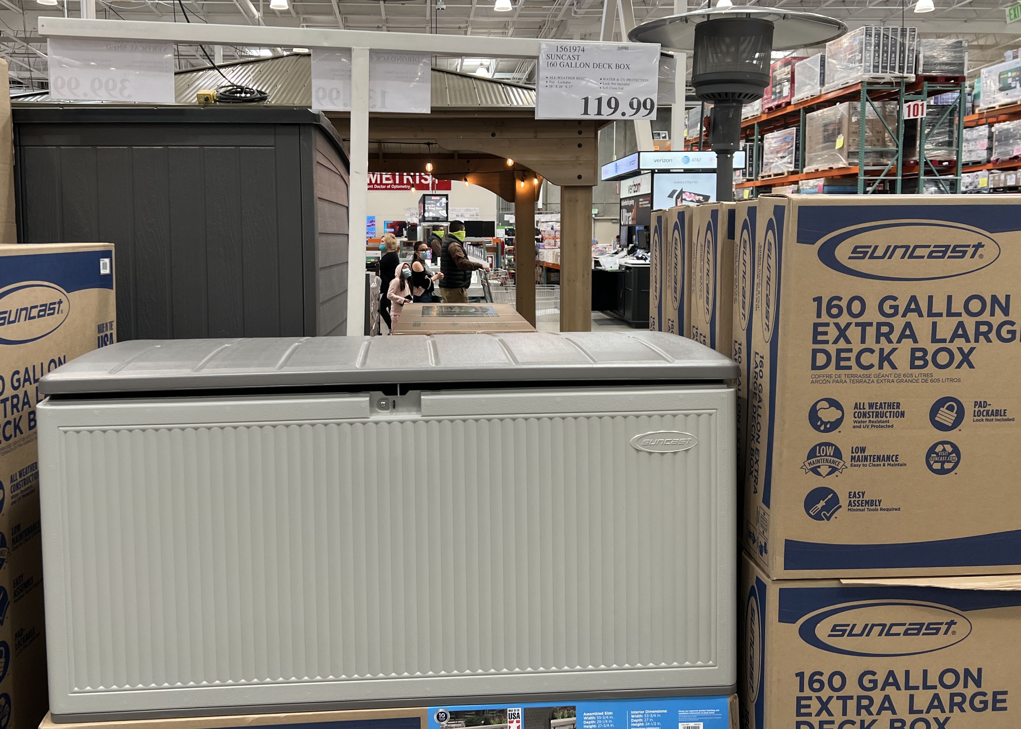 Suncast 160Gallon Deck Box 119.99 at Costco