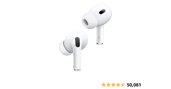 Apple AirPods Pro (2nd Gen) Wireless Earbuds, Up to 2X More Active Noise Cancelling, Adaptive Transparency, Personalized Spatial Audio MagSafe Charging Case (Lightning) B - $139.83