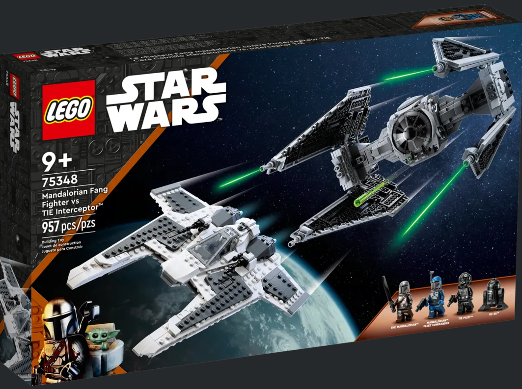 Lego Star Wars 75348 Mandalorian Fang Fighter vs. TIE Interceptor  - $80