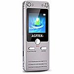 AGPtEK 8GB Rechargeable Digital Voice Recorder with Built-in Microphone &amp; MP3 Player $19.99
