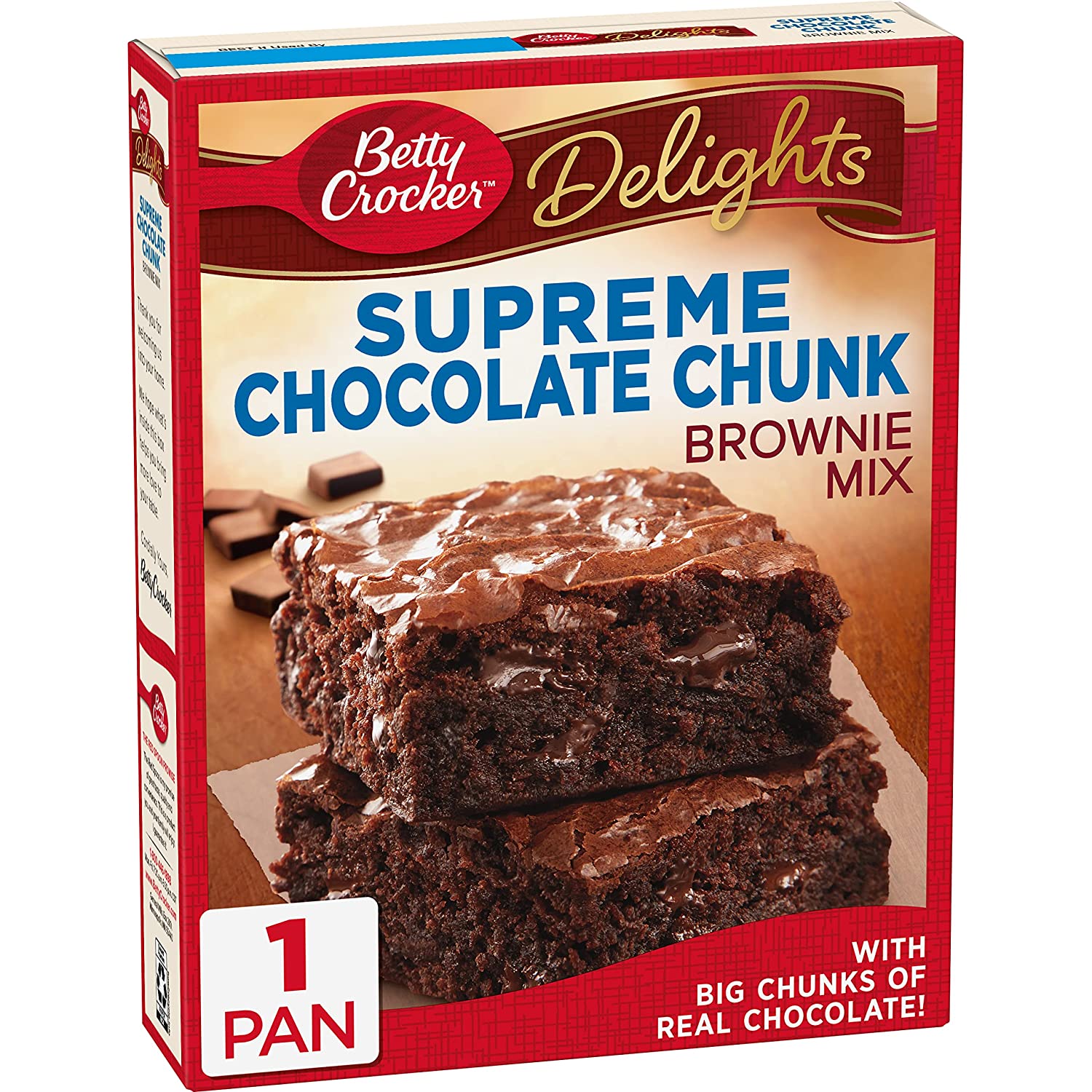 18-Oz Betty Crocker Delights Supreme Chocolate Chunk Brownie Mix $1.95 w/S&S + Free Shipping w/ Prime or Orders $25+