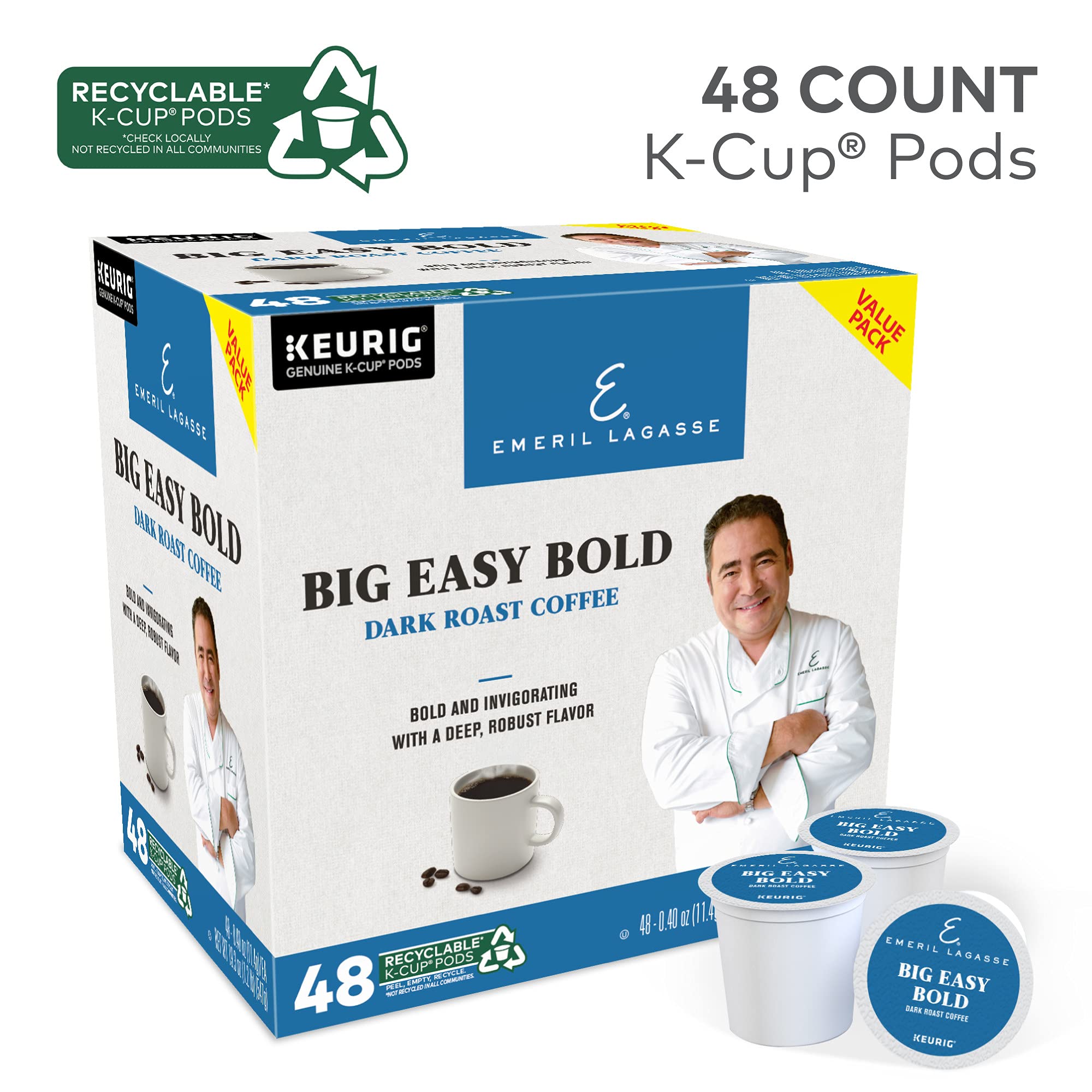 48-Count Keurig Emeril Lagasse Big Easy Bold Coffee K-Cup Pods (Dark Roast) $13 + Free Shipping w/ Prime or on orders $25+