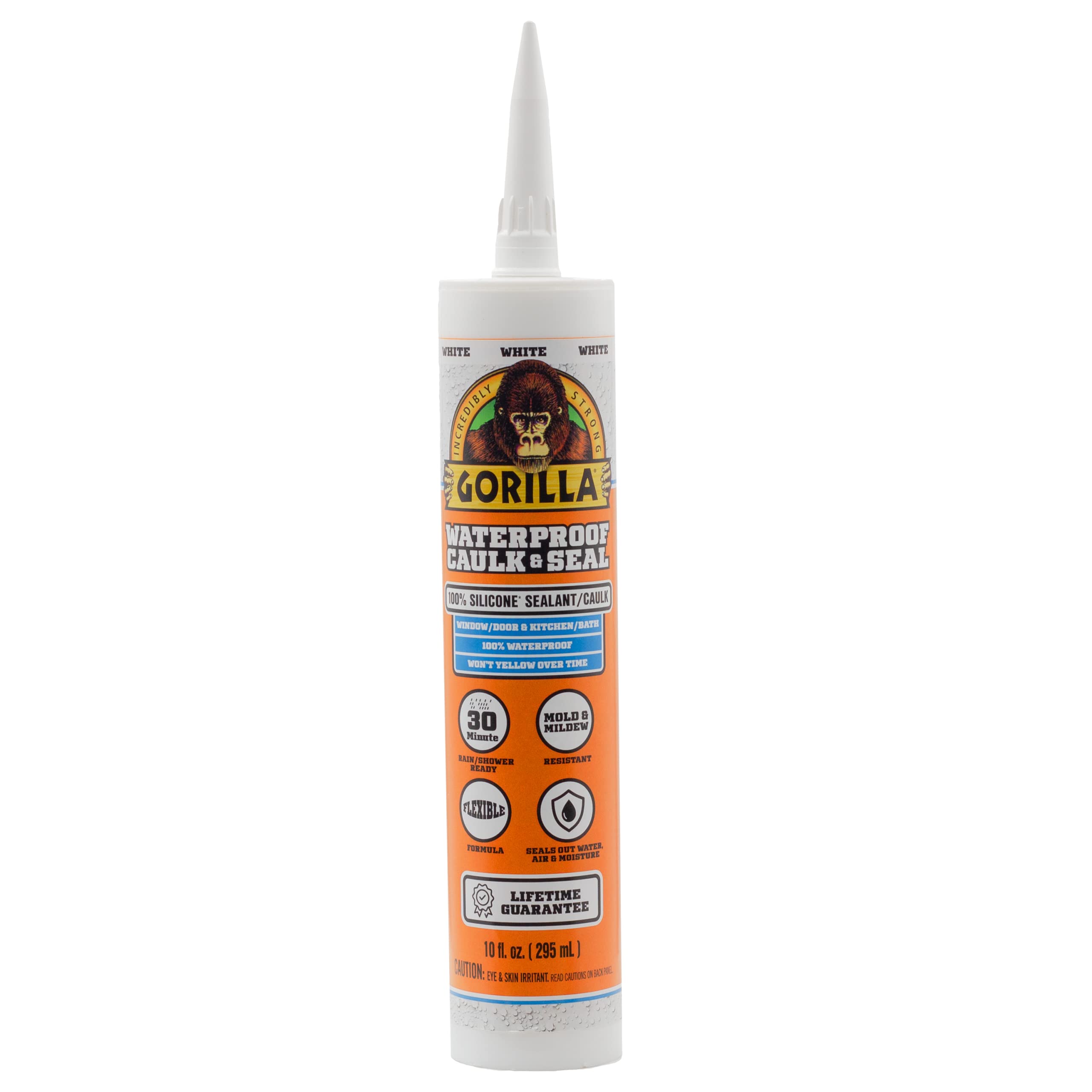 10-Ounce Gorilla Waterproof Caulk & Seal Silicone Sealant (White) $9.85 + Free Shipping w/ Prime or on orders $25+