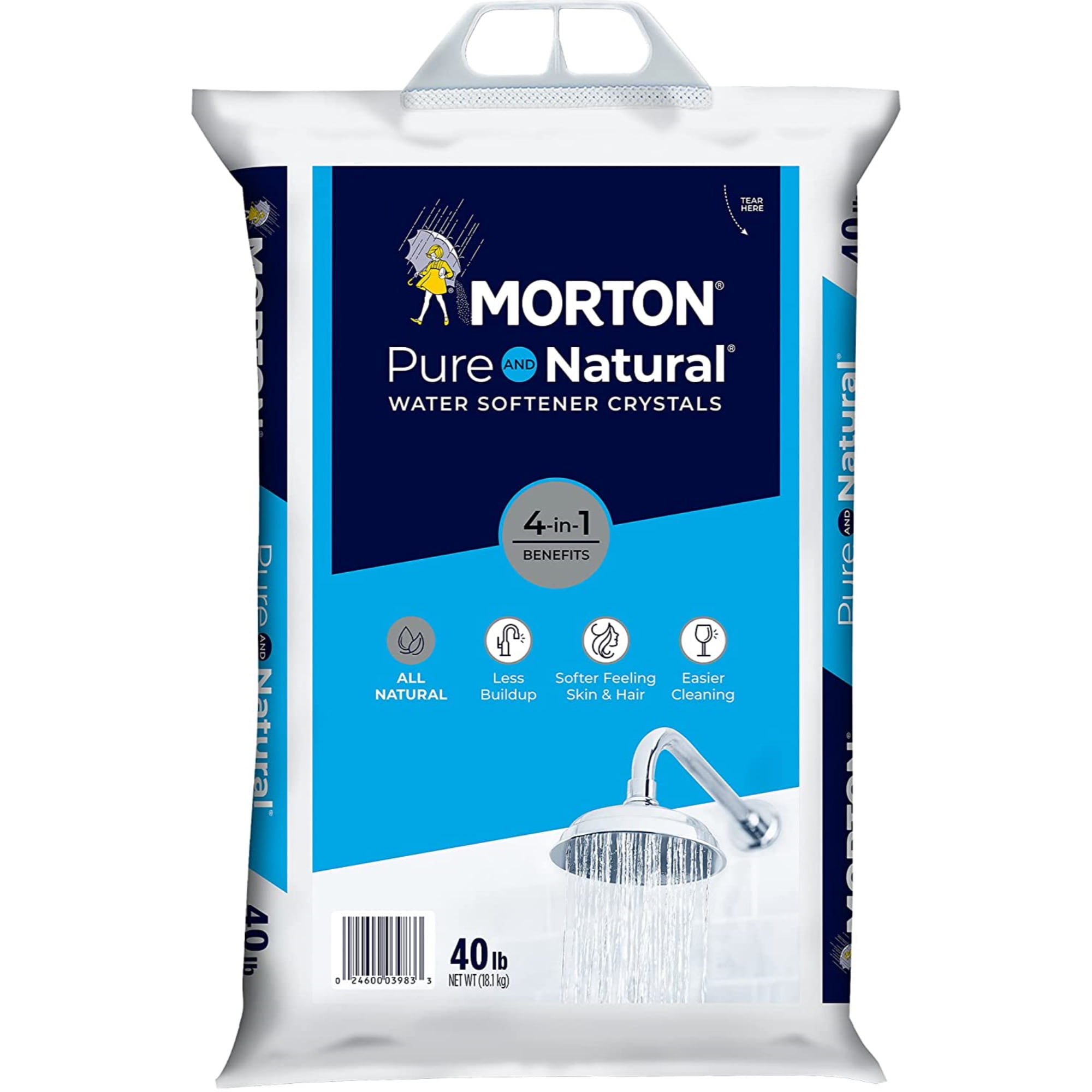 40-lb Morton Pure & Natural Water Softener Crystals $7.95 + Free shipping w/ Walmart+ or on orders $35+