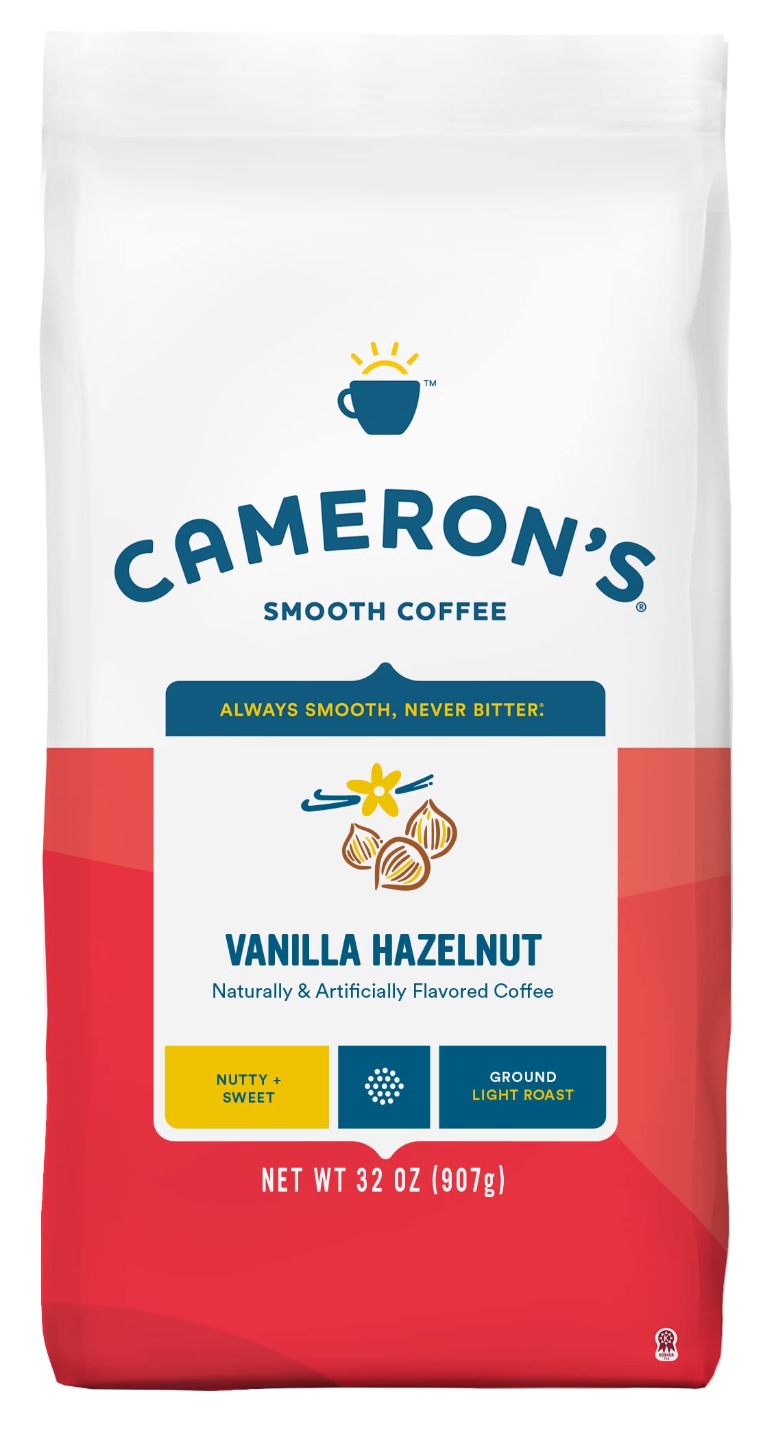 32-Oz Cameron's Coffee Roasted Ground Coffee (Vanilla Hazelnut) $9.60 w/S&S + Free Shipping w/ Prime or on orders $25+