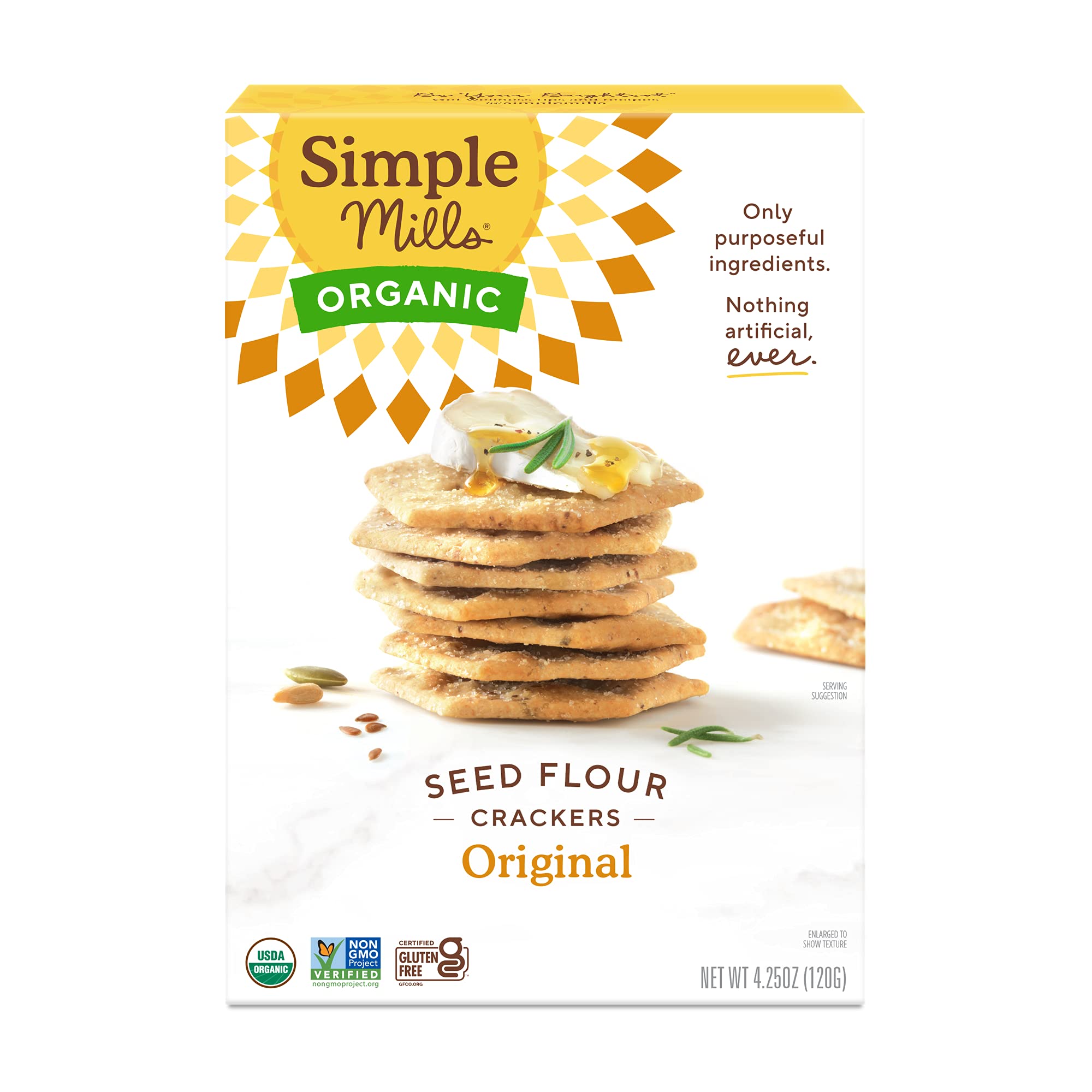 4.25-Oz Simple Mills Organic Gluten-Free Seed Crackers (Original) $2.10 w/ S&S + Free Shipping w/ Prime or on orders over $35