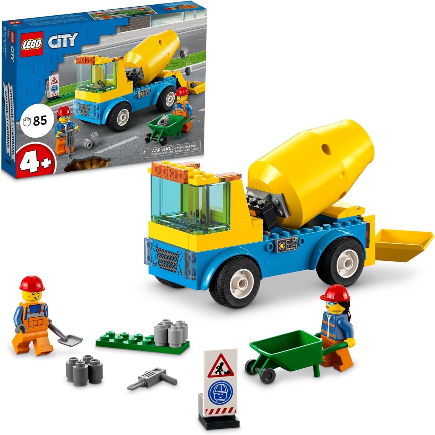 LEGO City Great Vehicles Cement Mixer Truck Building Set (85 Pieces) $12.80 + Free Shipping w/ Prime or on $35+