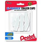 10-Pack Pentel Hi-Polymer White Eraser Caps $0.90 w/S&amp;S + Free Shipping w/ Prime or on orders $25+