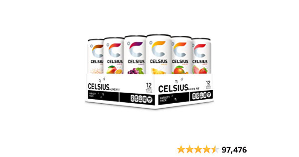 CELSIUS Official Variety Pack, Functional Essential Energy Drink, 12 Fl Oz (Pack of 12) - $12.09