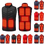 KICILVS Heated Vest Men Women Electric Winter Coats With 8 Heating Zones Rechargeable Heated Jacket Hunting Outerwear $18.98