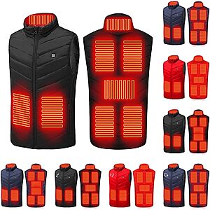 KICILVS Heated Vest Men Women Electric Winter Coats With 8 Heating Zones Rechargeable Heated Jacket Hunting Outerwear $18.98