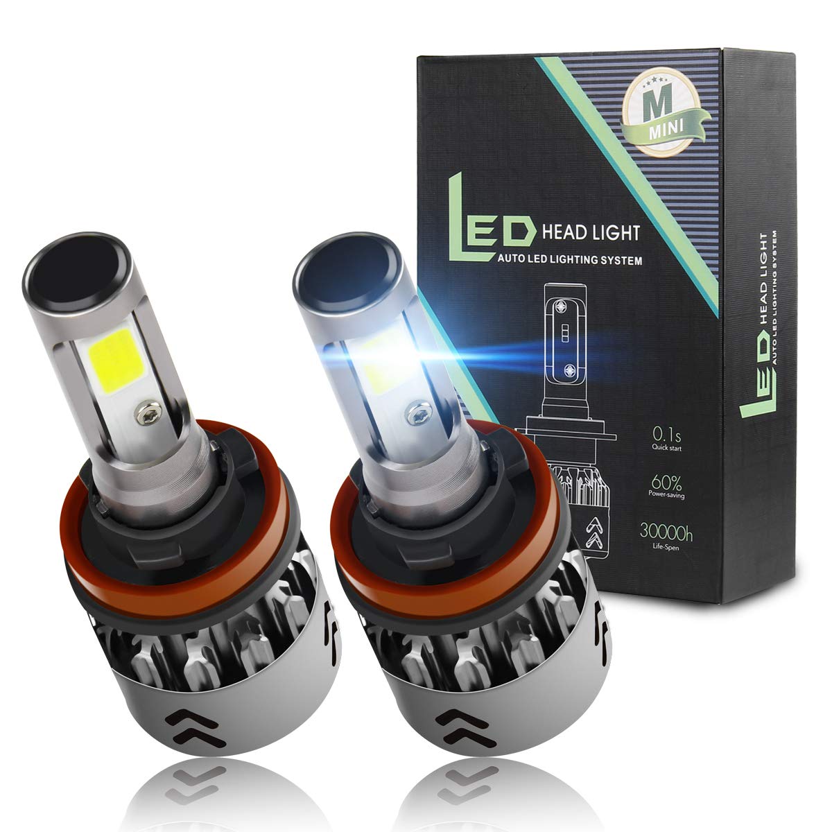 Led Headlight Bulbs Conversion Kit 6000k Cool White Car Headlight