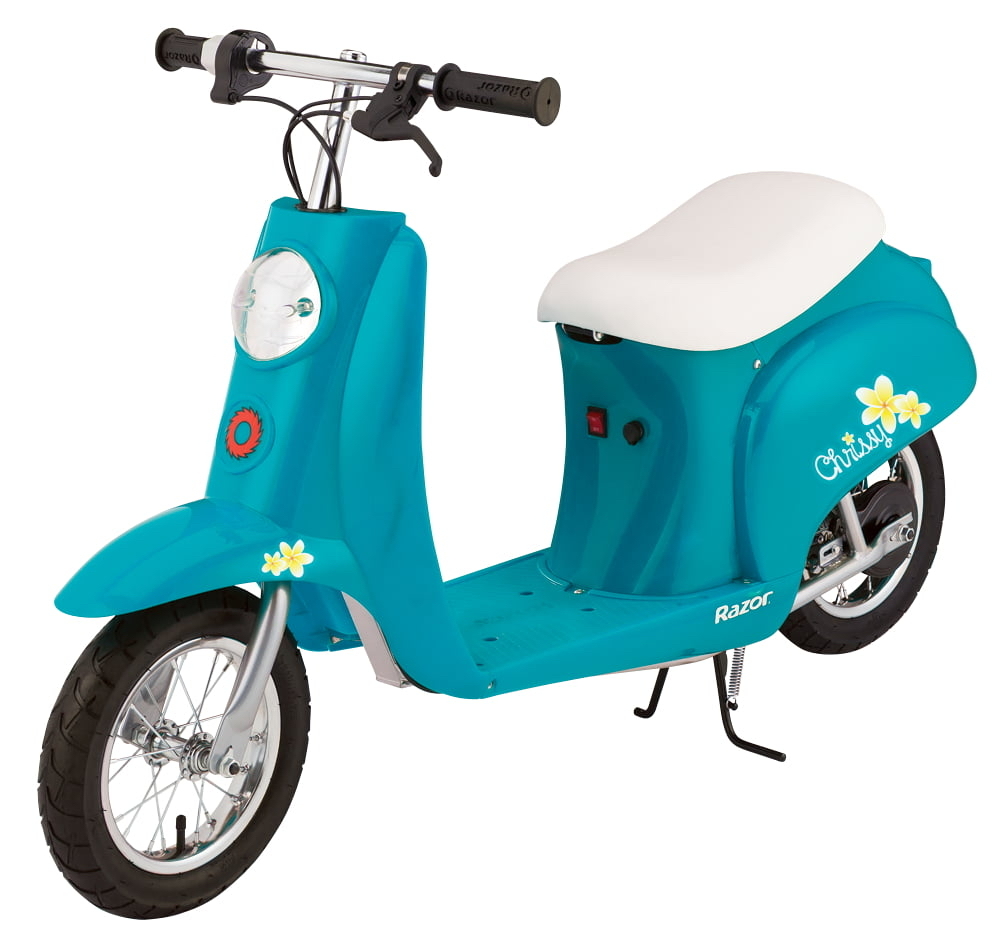 Razor Pocket Mod - Chrissy Turquoise, 24V Miniature Euro-Style Electric Scooter with Seat, Up to 15 mph - Walmart.com - $99